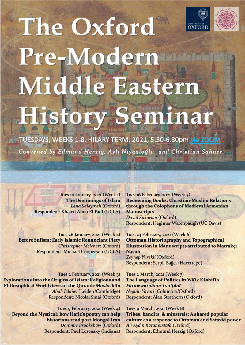 The Oxford Pre-Modern Middle Eastern History Seminar
