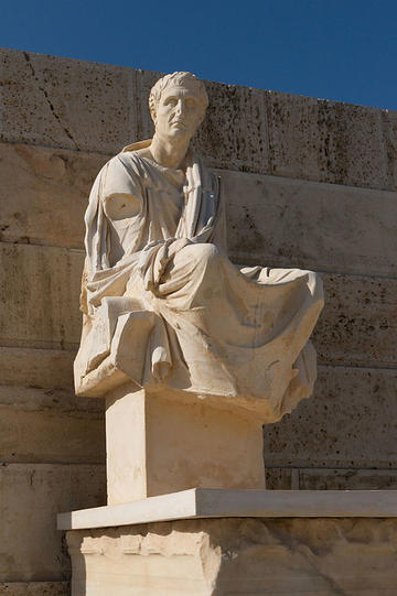 Statue to Menander, Theatre of Dionysos, Athens, Greece. Credit: Wikimedia Commons Statue to Menander, Theatre of Dionysos, Athens, Greece. Credit: Wikimedia Commons