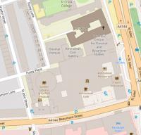 Map showing the location of the Faculty